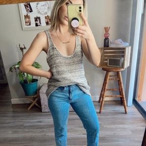 Vince Knitted Sleeveless Scoop Neck Tank Top